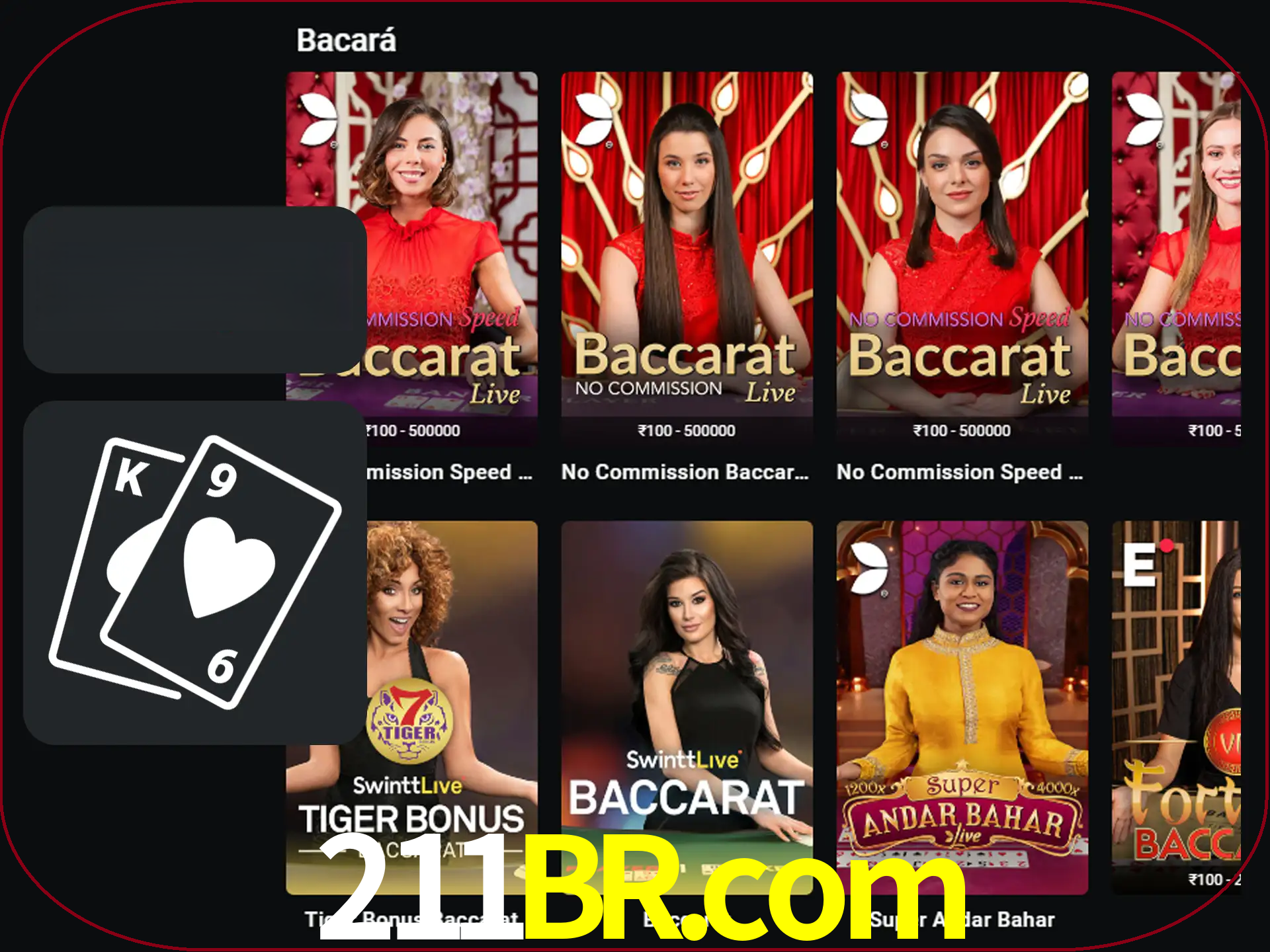 Ganhe muito dinheiro jogando jogos de bacará.